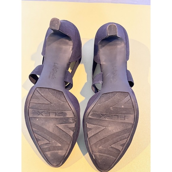 Life Strides Shoes 8M Navy Blue Heels Strappy Flex Soft - Picture 4 of 5